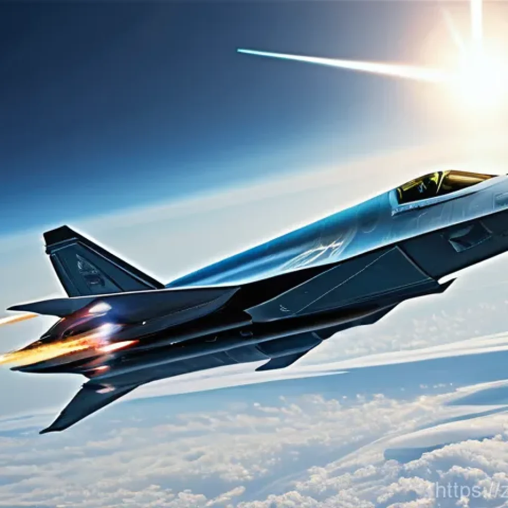 미사일 방어 체계 - **Prompt:** "A high-fidelity, dynamic scene depicting a futuristic missile defense system actively i...