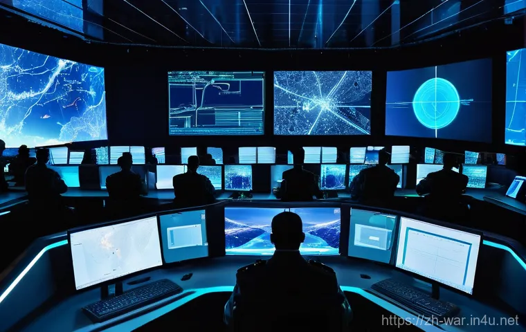 미사일 방어 체계 - **Prompt:** "A high-fidelity, dynamic scene depicting a futuristic missile defense system actively i...